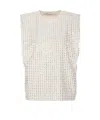 Golden Goose Padded Shoulders Crystal T-shirt In White