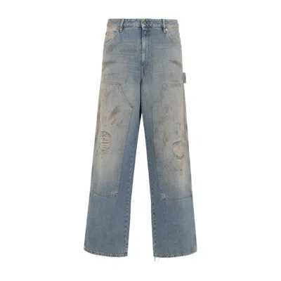 Golden Goose Painter Marley Light Blue Cotton Jeans