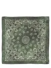 Golden Goose Scarf With Paisley Pattern In Green