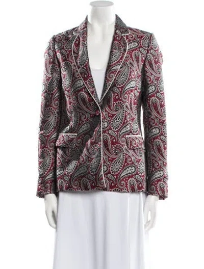 Pre-owned Golden Goose Paisley Print Blazer In Red