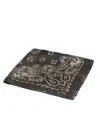 Golden Goose Paisley Print Silk Foulard In Gray