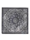 Golden Goose Paisley Print Silk Scarf In Dark Grey