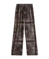 Golden Goose Paisley-print Wide-leg Trousers In Black