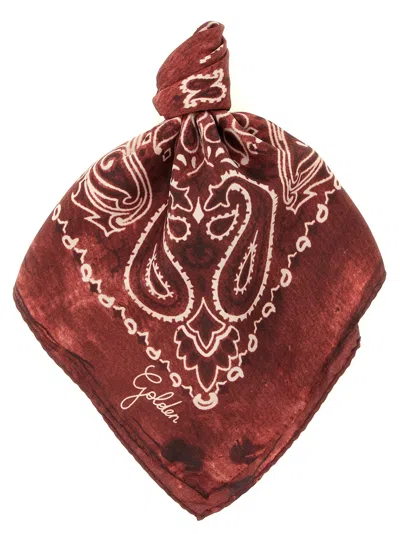 Golden Goose Paisley Scarf Scarves And Foulards Bordeaux In Burgundy
