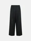 Golden Goose 'palazzo' Black Virgin Wool Pants In Black