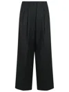 Golden Goose 'palazzo' Black Virgin Wool Pants Women In Black