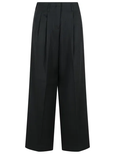 GOLDEN GOOSE GOLDEN GOOSE 'PALAZZO' BLACK VIRGIN WOOL PANTS WOMEN
