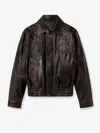 Golden Goose Palmer Leather Jacket In Black