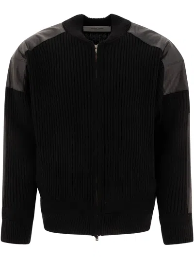Golden Goose Panelled Cardigan In Black