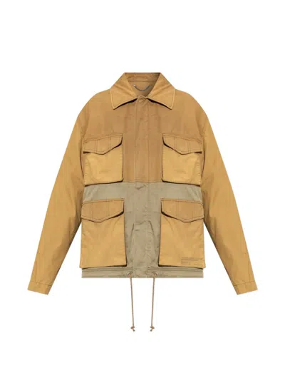 Golden Goose Panelled Flap-pocket Jacket In Brown