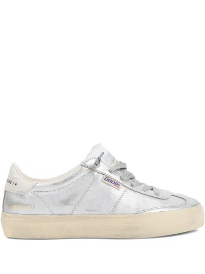 Golden Goose Panelled Sneakers In Silver