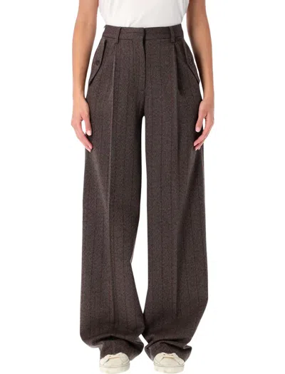 Golden Goose Pant Pin Stripe In Brown