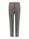 Golden Goose Deluxe Brand Men Relax Staright Prince Of Wales Trouser In Brown