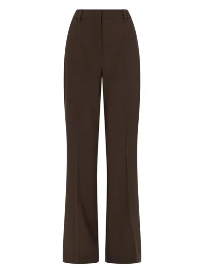 Golden Goose Virgin Wool Tailored Trousers In Brown