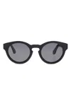 Golden Goose Cameron Panthos Round Frame Sunglasses With Dark Lenses In Black/black