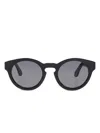 Golden Goose Cameron Panthos Round Frame Sunglasses With Dark Lenses In Black/black