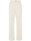 Golden Goose Ecru Denim With Star Studs In Beige