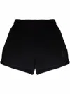 Golden Goose Cotton Jersey Sweatshirt Shorts In Black