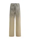 Golden Goose Straight-leg Pants With Gradient Crystal Embellishment In Brown