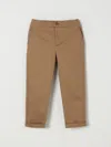 Golden Goose Kids Folded-hem Logo Embroidered Trousers In Neutral