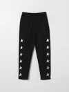 Golden Goose Star / Boys Jogging Pants Tapared Leg / Multistar Printed Include Cod Gyp In Black