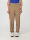 Golden Goose Khaki Beige Cotton Blend Trousers In Kaki