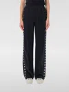 Golden Goose Jogging Pants With Adjustable Waistband And Star Motif Stripes In Black