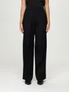 Golden Goose Wool Gabardine Wide Leg Trousers In Black