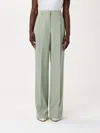 Golden Goose Women's Wide-leg Light Wool Trousers In Green