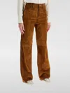 Golden Goose Suede Leather Pants For Men In Tabak