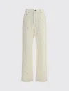 Golden Goose Women White Jeans With Belt Loops And All-over Crystal Embellishments In Denim Woman In Animal Print