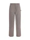 Golden Goose Light Brown Pants In Chevron Wool Blend In Gray