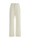Golden Goose White Cotton Straight-leg Jeans In White