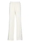 Golden Goose Wide-leg Track Pants With Graphic Star Motifs In White