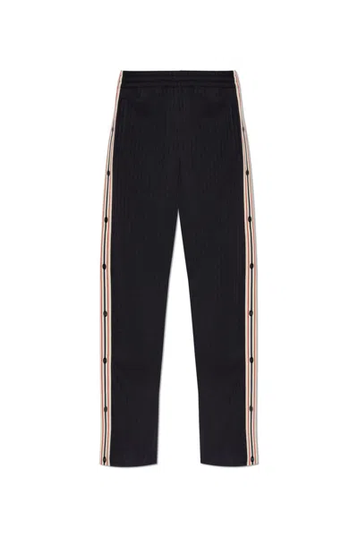 Golden Goose Pants With Side Stripes In Blue