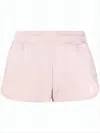 Golden Goose Pastel Pink Cotton Shorts With Ribbed Waistband And Side Pockets In Pink