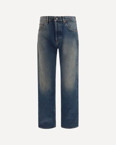Golden Goose Blue Cotton Denim Journey Patrick Straight Jeans