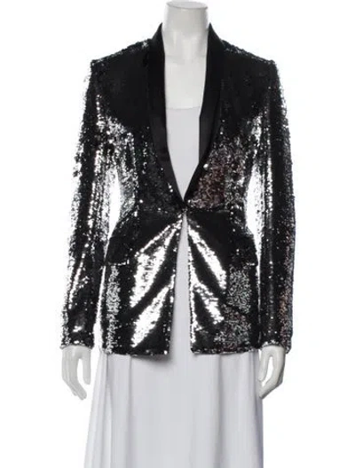 Pre-owned Golden Goose Patterned Blazer In Silver