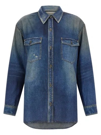 Golden Goose Oversize Patty Shirt In Blue