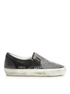 Golden Goose Penstar Suede Shoe With Crystals In Black