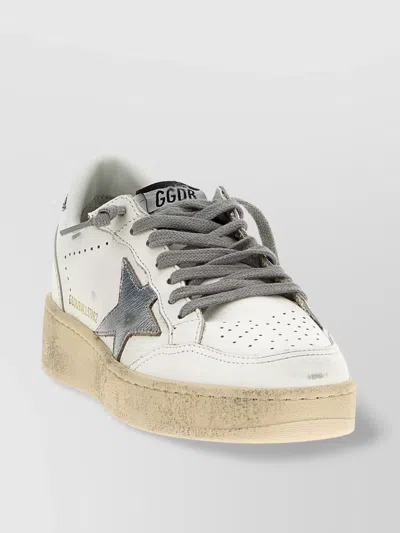 Golden Goose 'perforated Star Patched' Sneakers In White