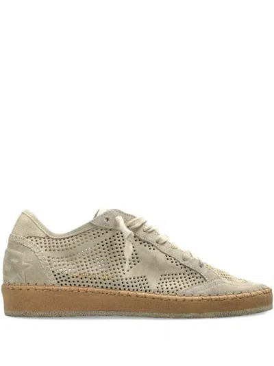 Golden Goose Perforated Star Sneakers In Neutral
