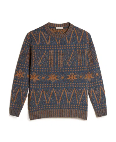 Golden Goose Phil Island Pattern Woolen Sweater In Black