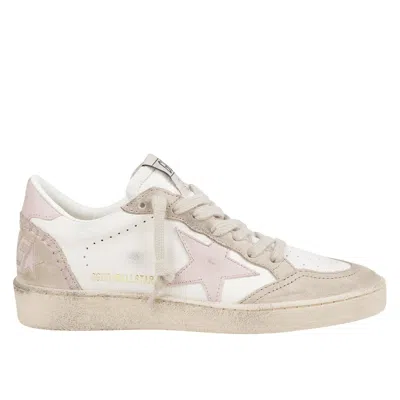 Golden Goose Pink And Beige Leather Sneakers In Multi