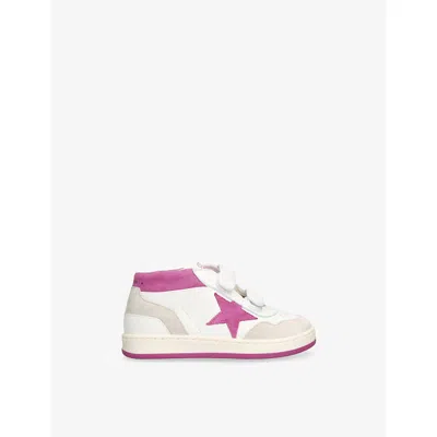 GOLDEN GOOSE PINK KIDS' JUNE LEATHER HIGH-TOP TRAINERS EUR 22 /5.5 UK
