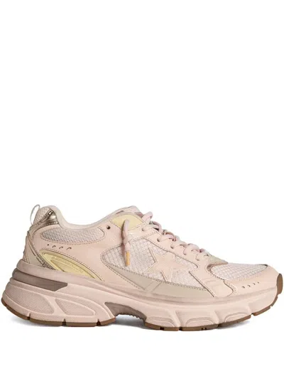 Golden Goose Pink Lace Up Sneakers