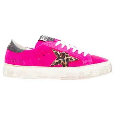 Golden Goose Pink Leopard Low Sneakers
