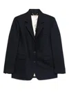 Golden Goose Women Single-breasted Pinstriped Jacket In Black