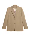 Golden Goose Journey Ms Decontructed Jacket Lowell Pinstripe Blend Viscose Fabric In Nude