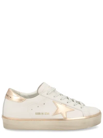 Golden Goose Platform Leather Star Sneakers In Multi